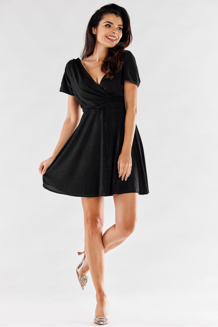 Sukienka A558 - Kolor/wzór: Czarny