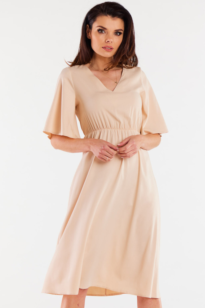 Sukienka A518 - Kolor/wzór: Beż