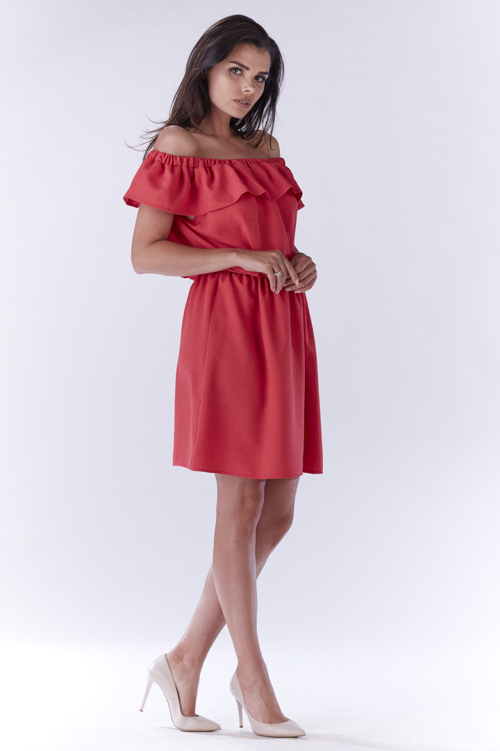 Sukienka A185 - Kolor/wzór: Fuksja