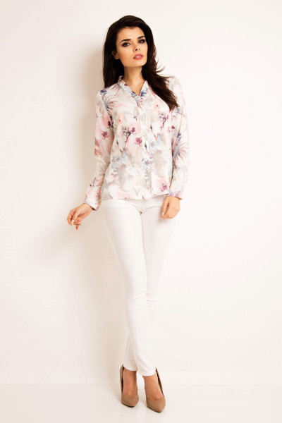Koszula A174 - Kolor/wzór: Jasne kwiaty