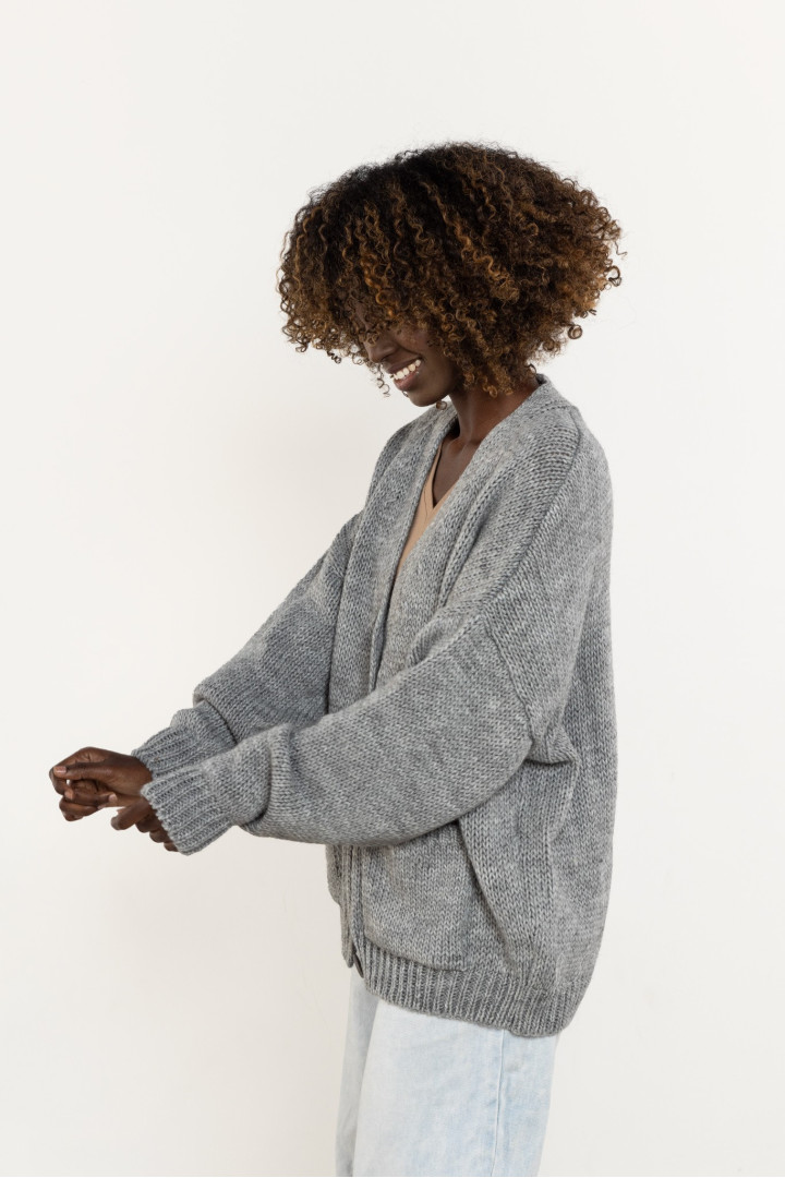 Sweter A756 - Kolor/wzór: Szary