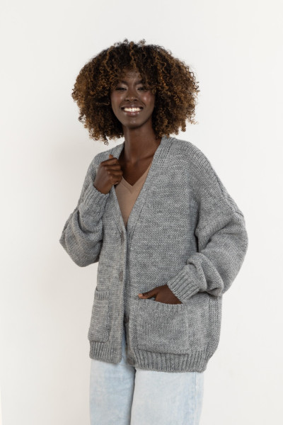 Sweter A756 - Kolor/wzór: Szary