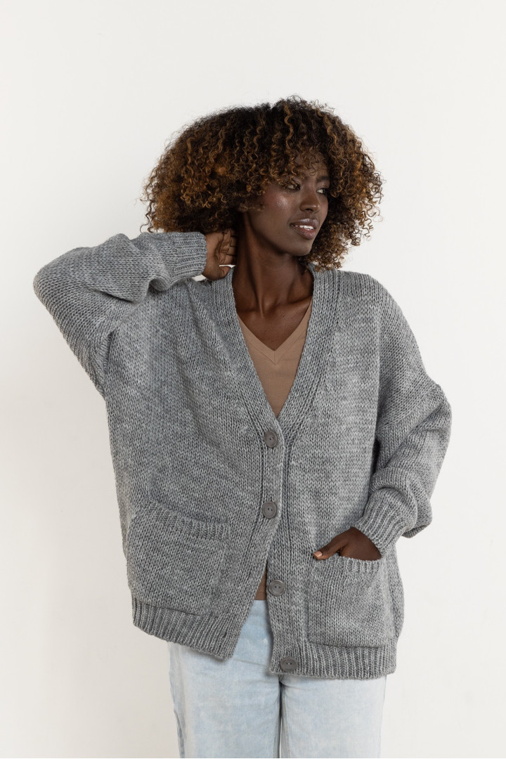 Sweter A756 - Kolor/wzór: Szary