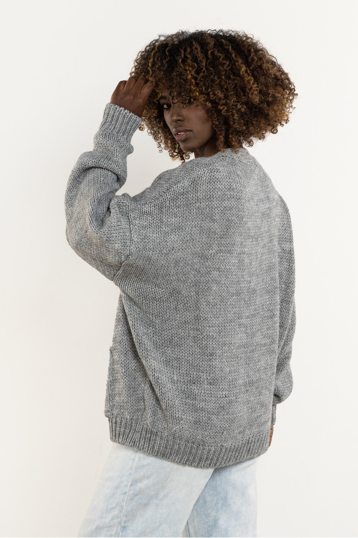Sweter A756 - Kolor/wzór: Szary