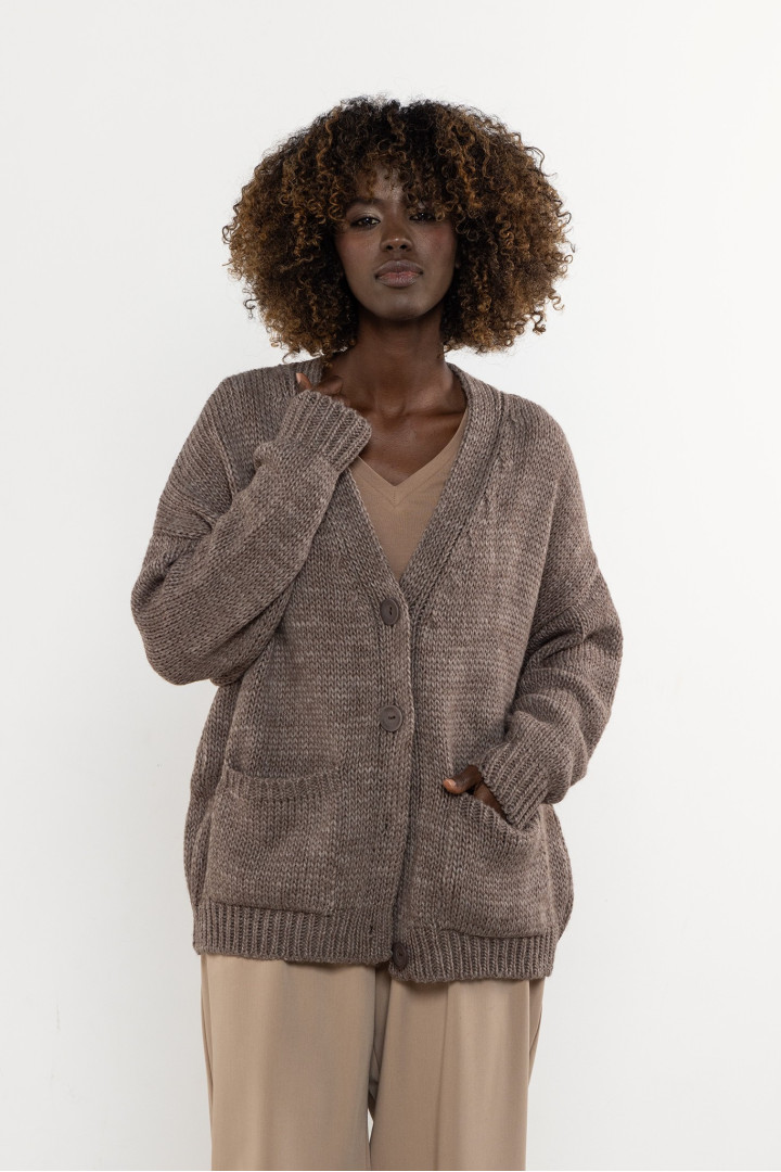 Sweter A756 - Kolor/wzór: Mocca