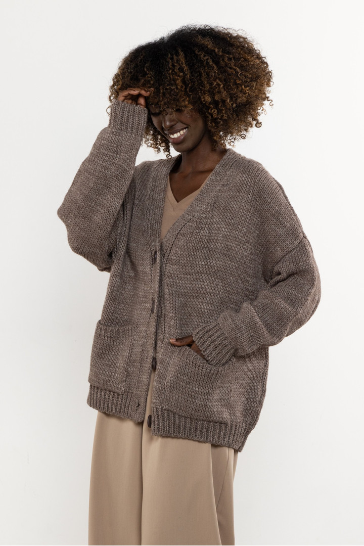 Sweter A756 - Kolor/wzór: Mocca