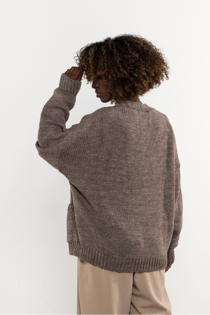 Sweter A756 - Kolor/wzór: Mocca
