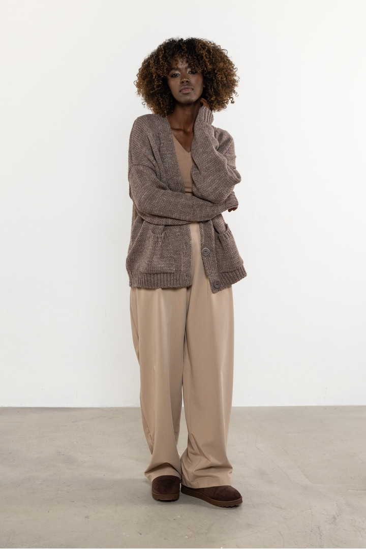 Sweter A756 - Kolor/wzór: Mocca