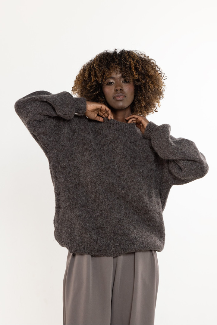 Sweter A757 - Kolor/wzór: Taupe