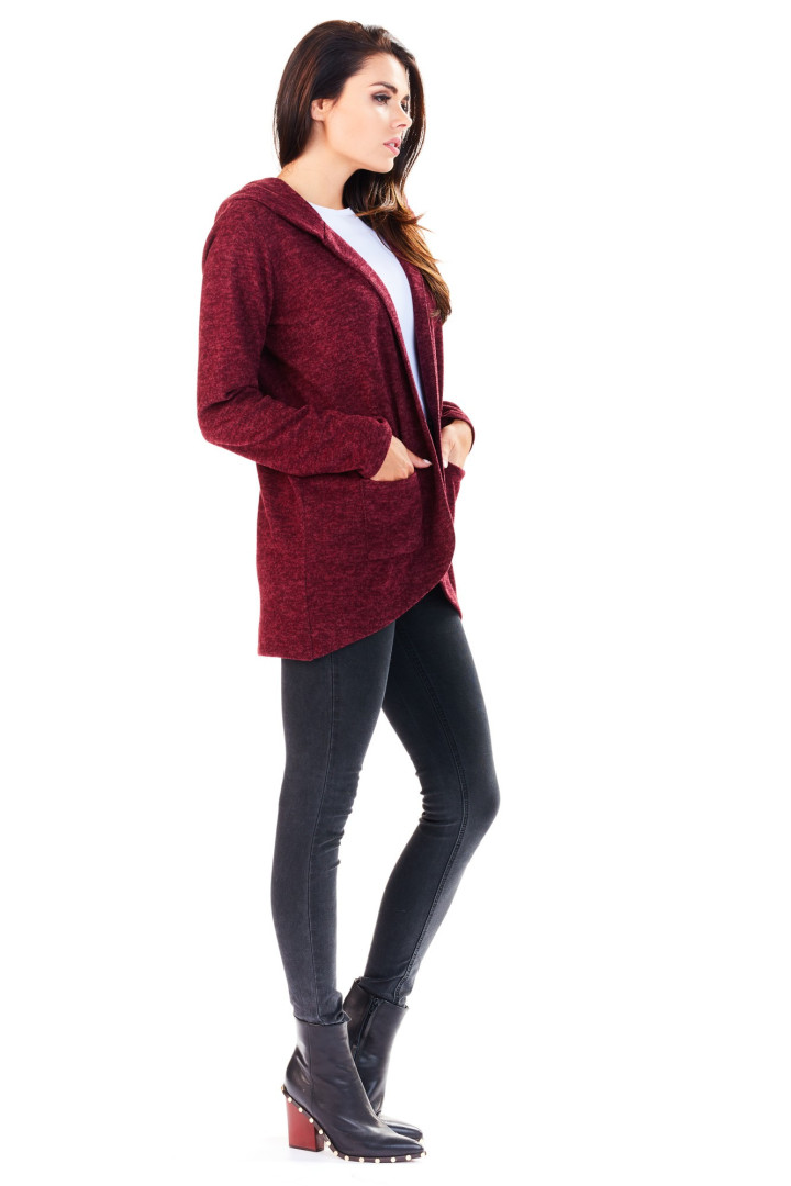 Sweter A196 - Kolor/wzór: Bordo