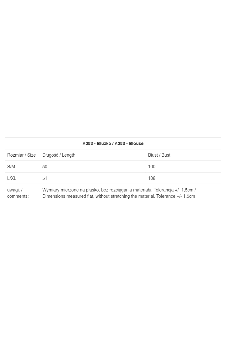 Bluzka A288 - Kolor/wzór: Czarny