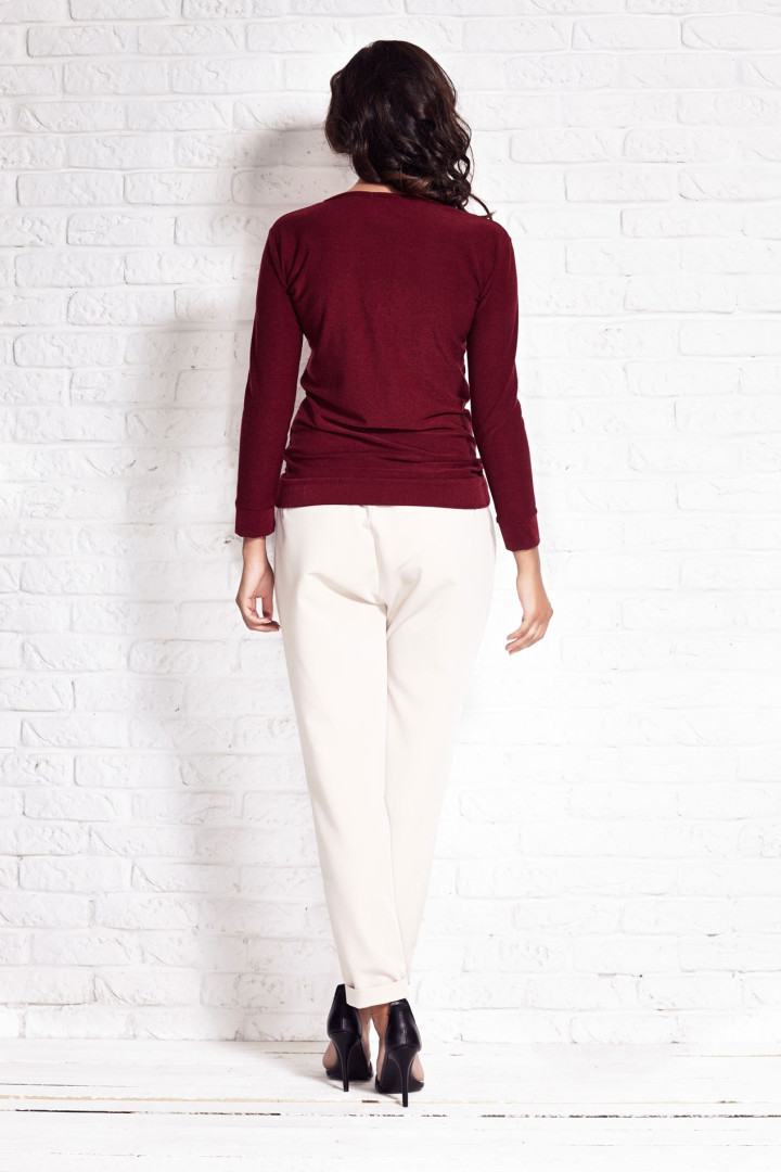 Sweter A109 - Kolor/wzór: Bordo