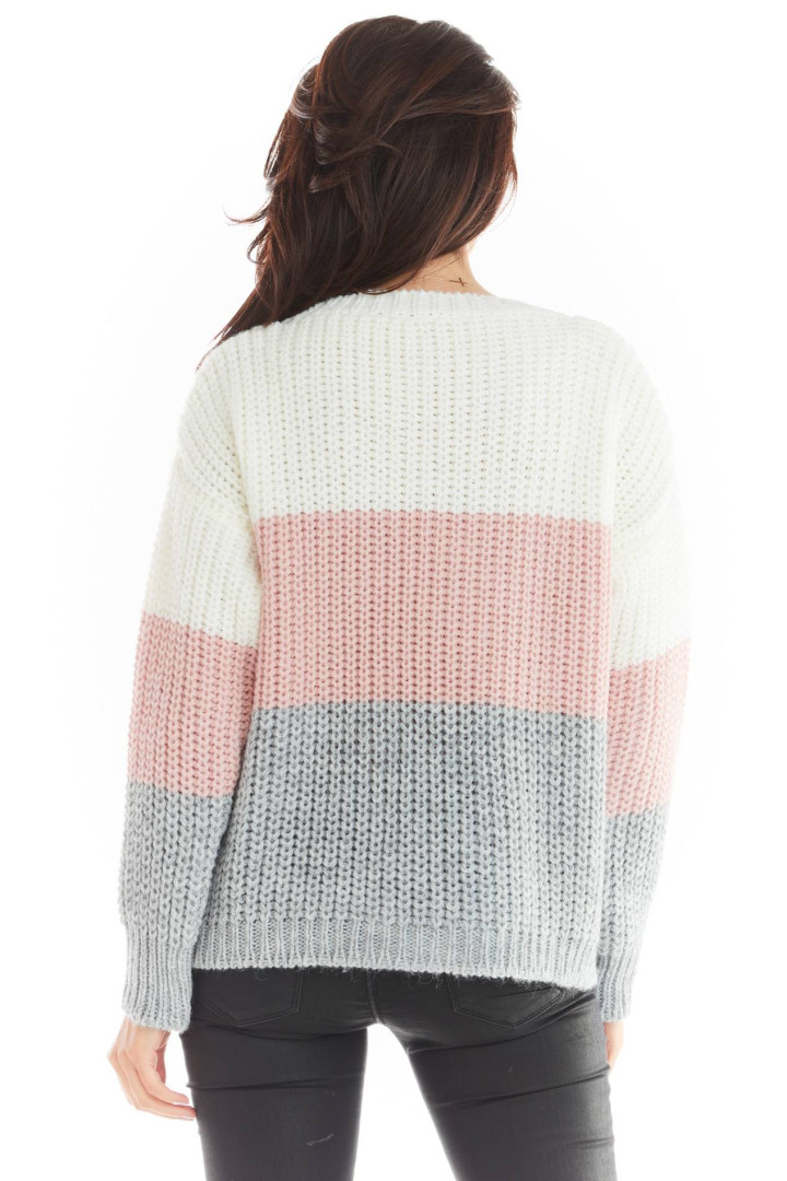 Sweter A390 - Kolor/wzór: Róż