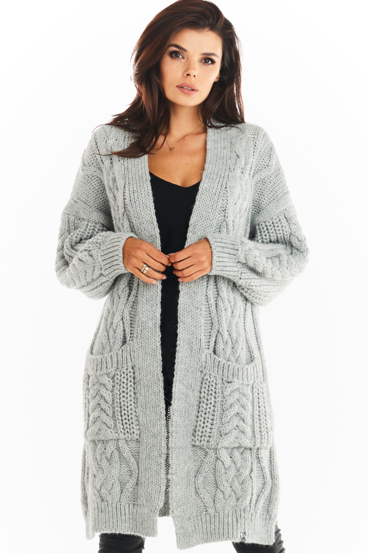Sweter A393 - Kolor/wzór: Szary