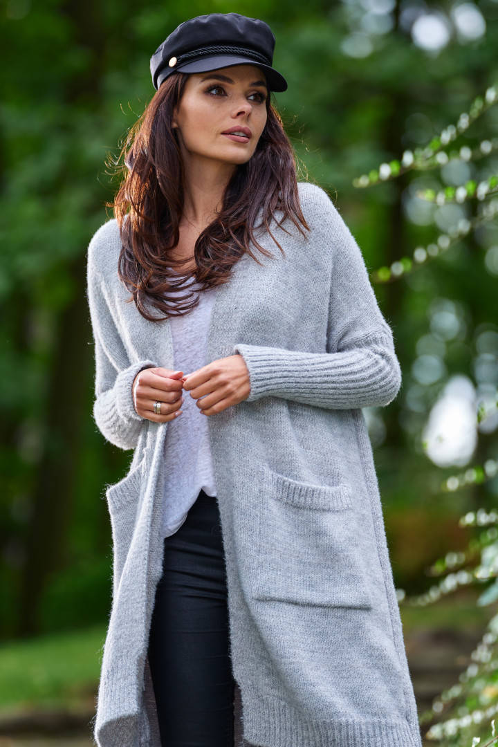 Sweter A395 - Kolor/wzór: Szary