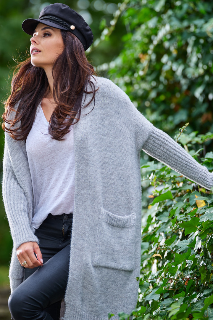 Sweter A395 - Kolor/wzór: Szary
