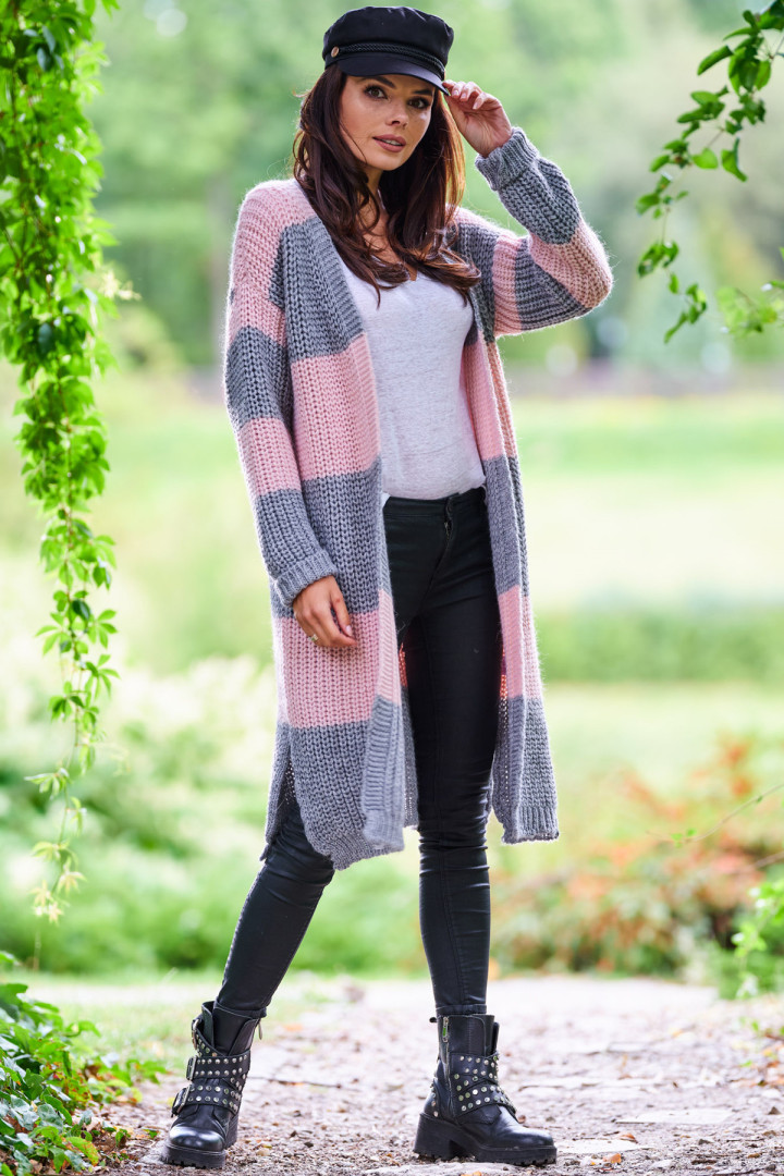 Sweter A396 - Kolor/wzór: Szary