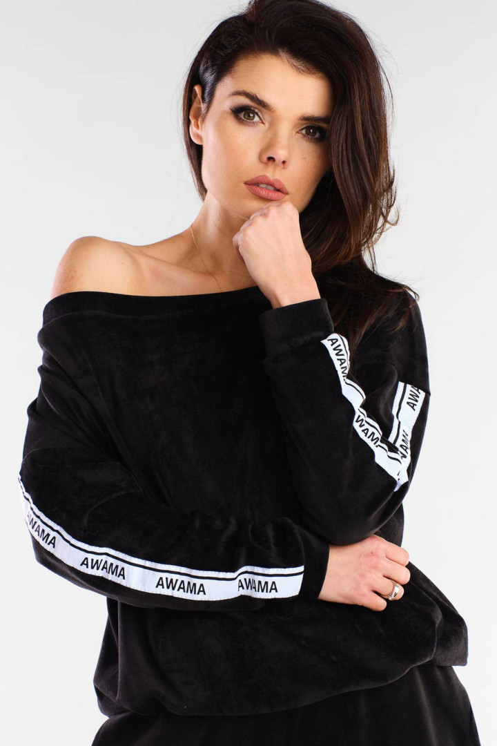 Bluza A408 - Kolor/wzór: Czarny