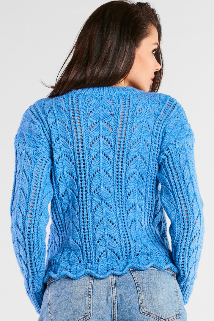 Sweter A446 - Kolor/wzór: Niebieski