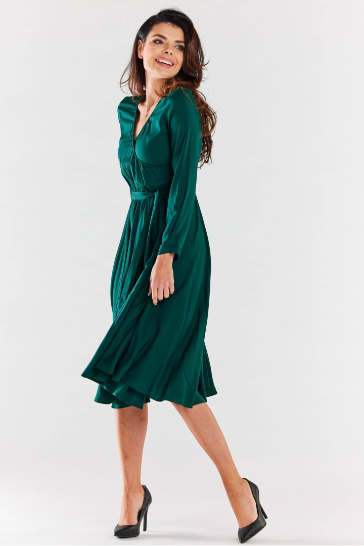Sukienka A471 - Kolor/wzór: Butelkowa zieleń