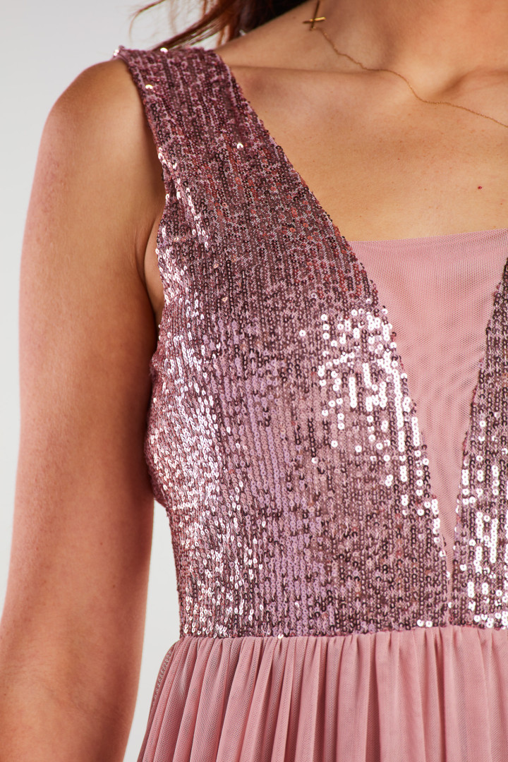 Sukienka A486 - Kolor/wzór: Róż
