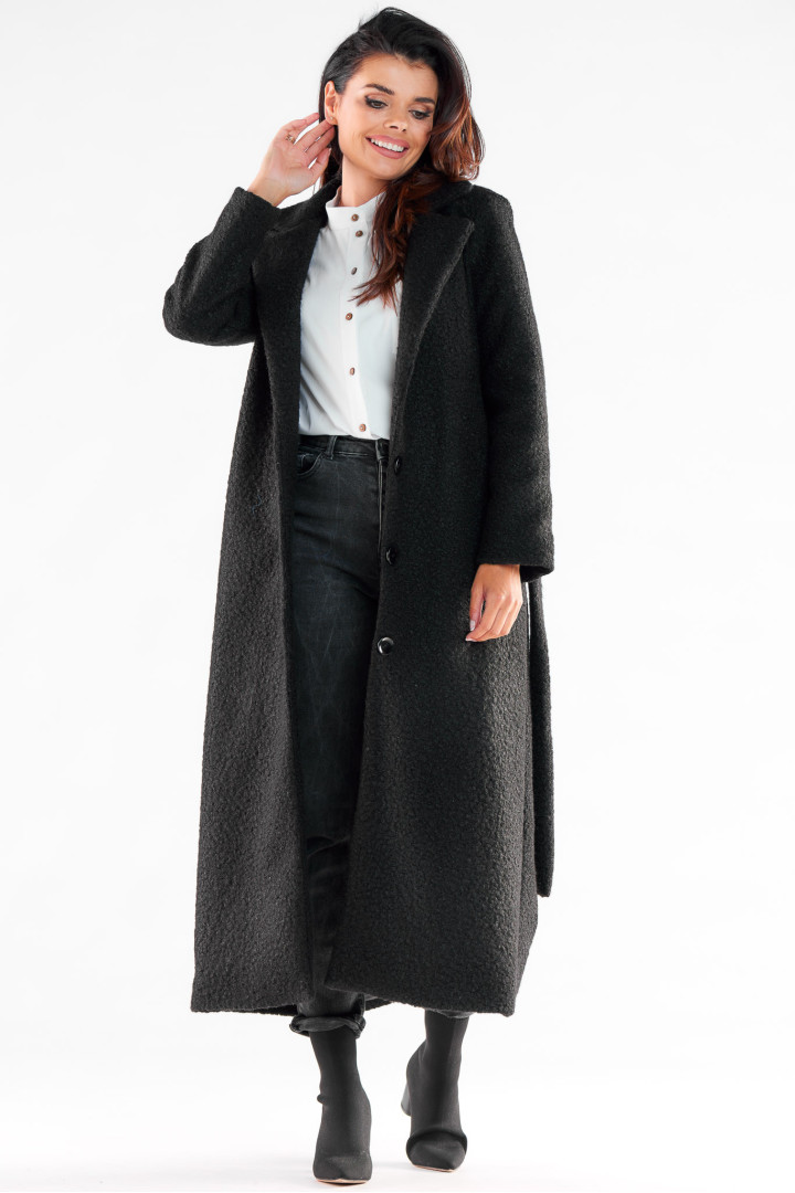 Płaszcz A547 - Kolor/wzór: Czarny